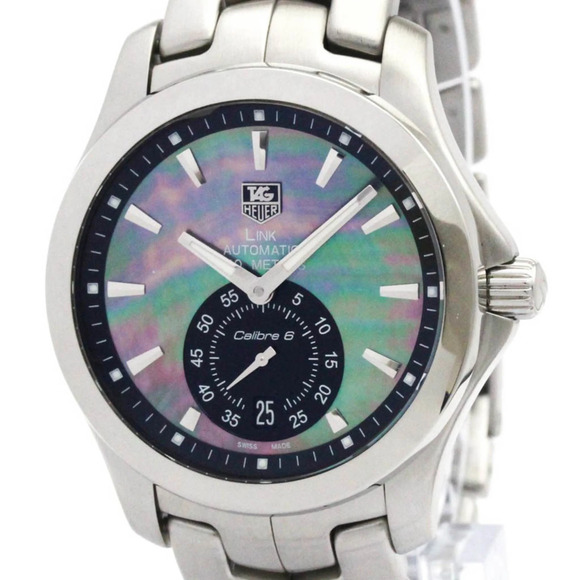 TAG HEUER Other - TAG HEUER Link Limited Edition Black MOP Steel Watch WJF211K Polished